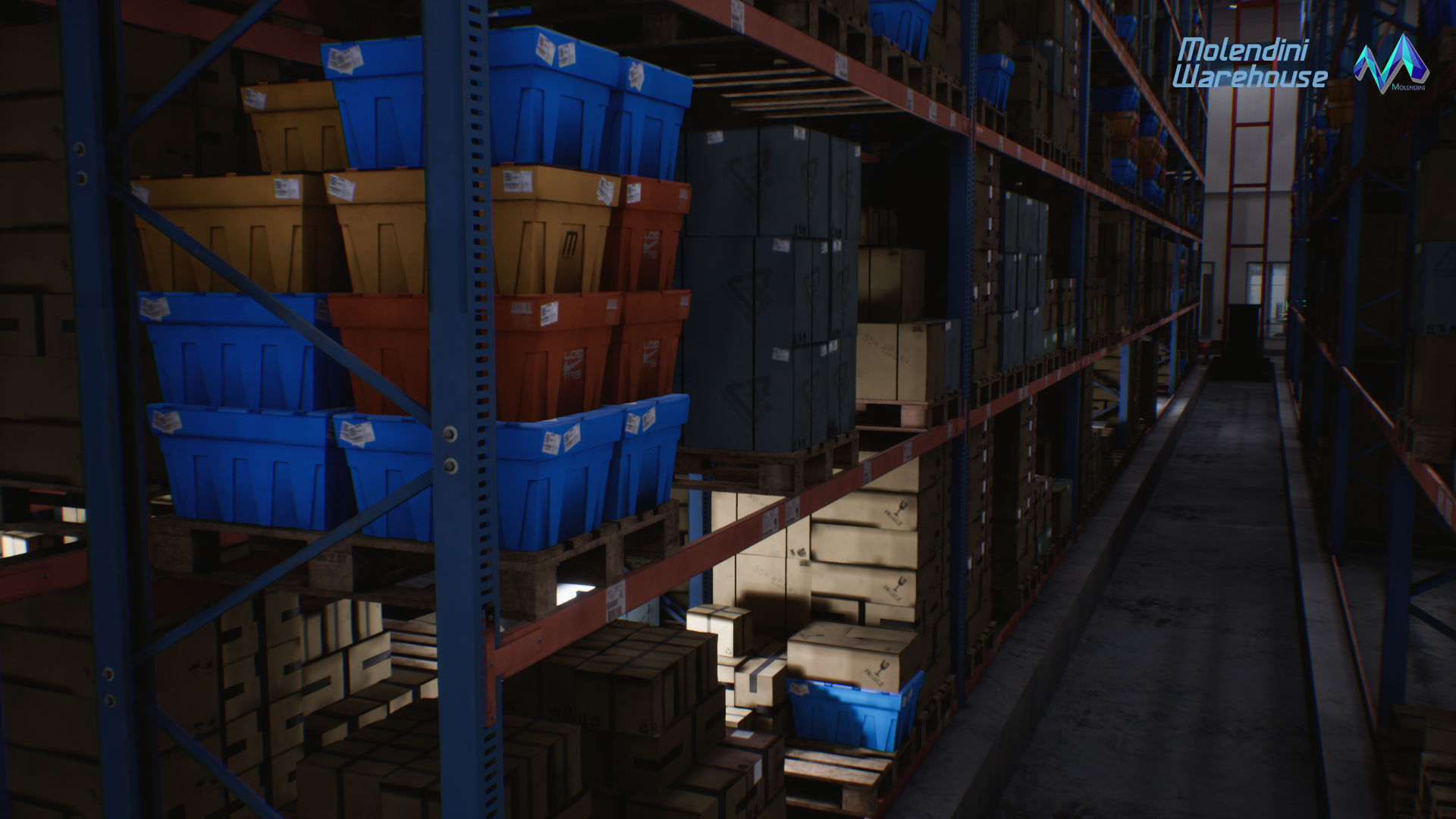 Modular Warehouse II Environment Low-poly 3D model_14