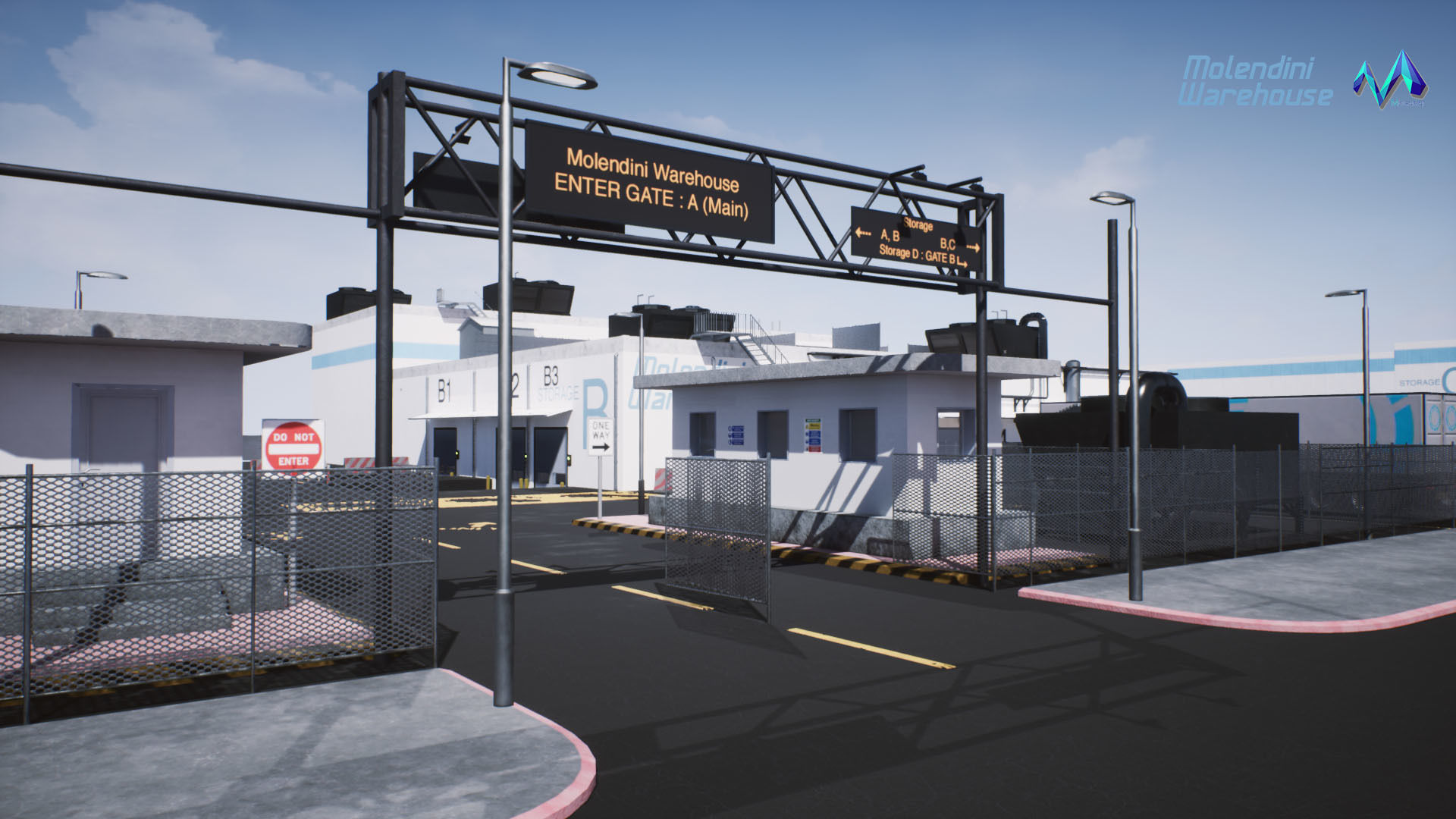 Modular Warehouse II Environment Low-poly 3D model_1