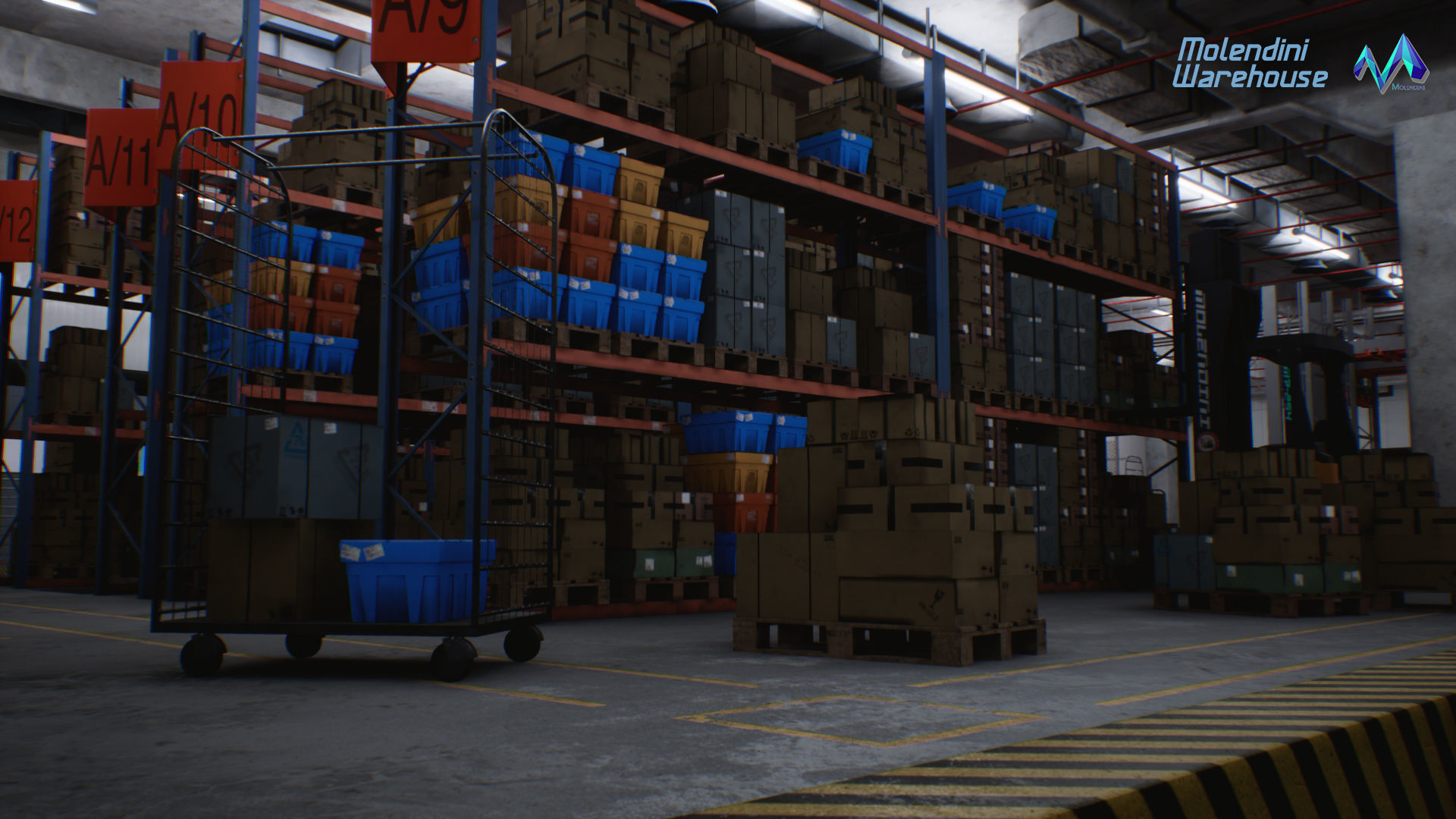 Modular Warehouse II Environment Low-poly 3D model_17