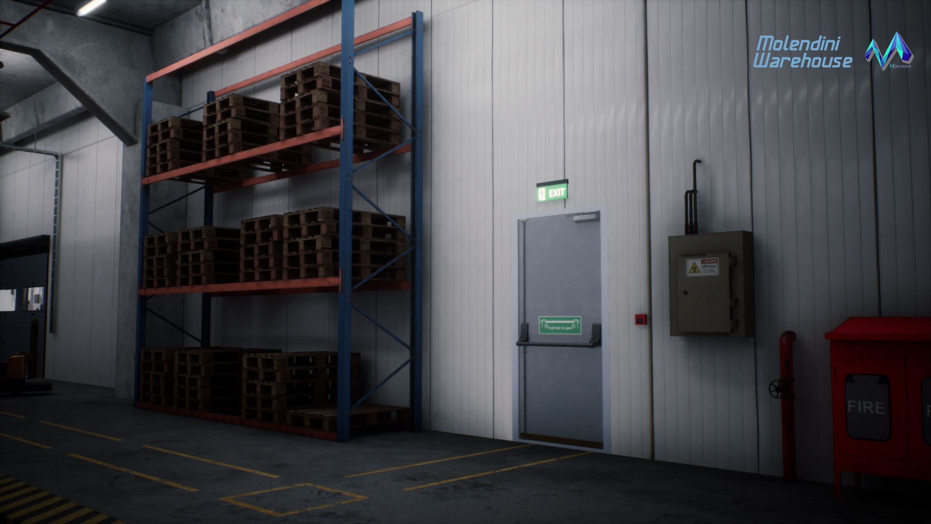 Modular Warehouse II Environment Low-poly 3D model_20
