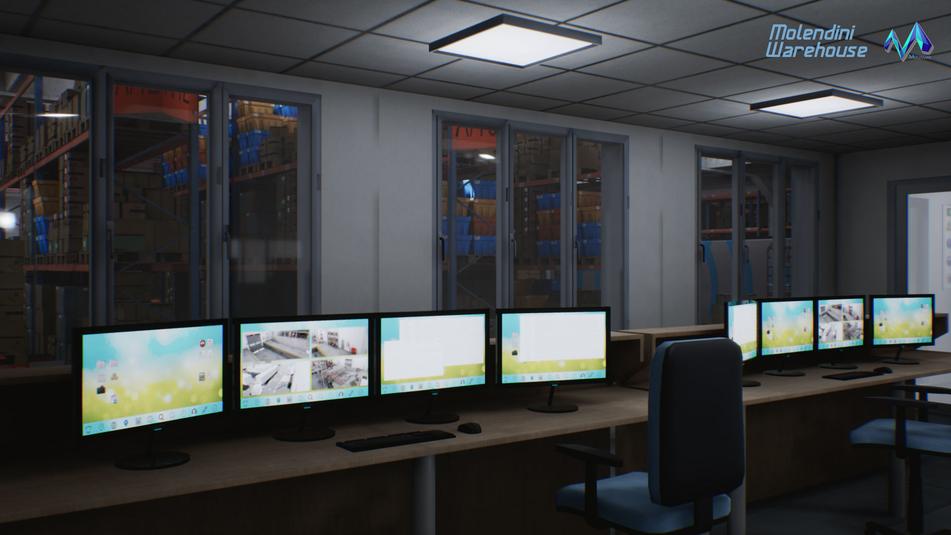 Modular Warehouse II Environment Low-poly 3D model_8