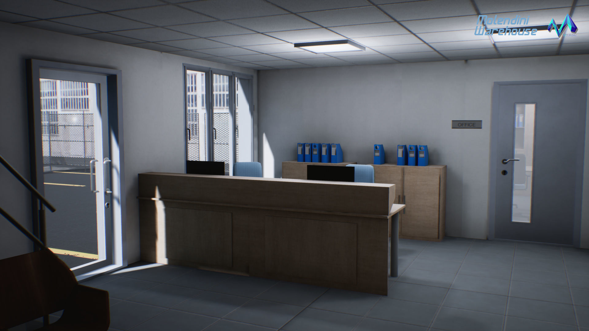 Modular Warehouse II Environment Low-poly 3D model_10