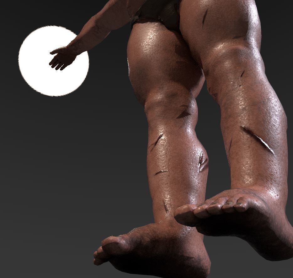 Creepy Baby Low-poly 3D model_2