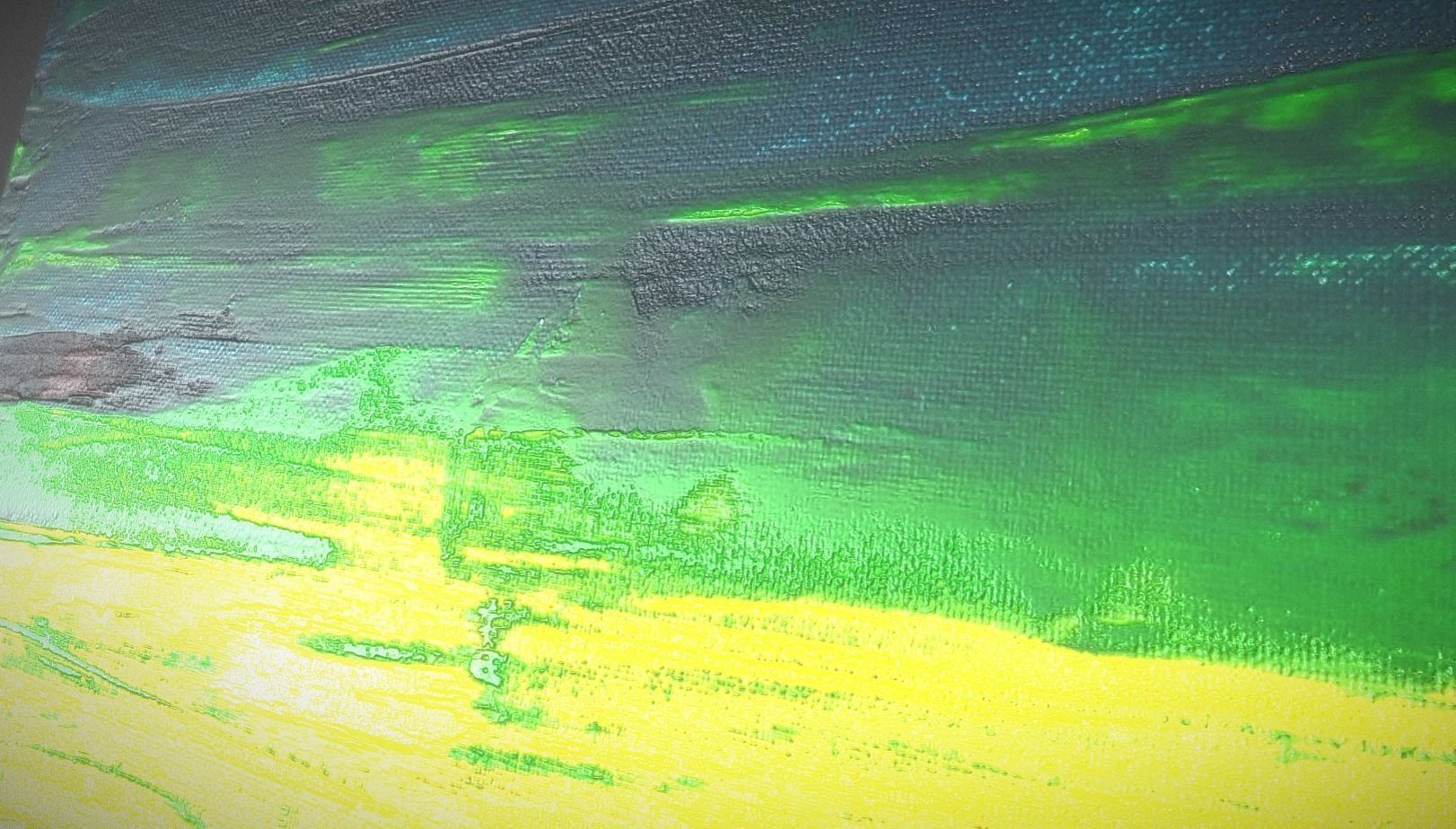 Yellow Meadow - Oil Painting Low-poly 3D model_6