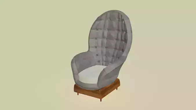 Modern smooth wooden and fabric armchair