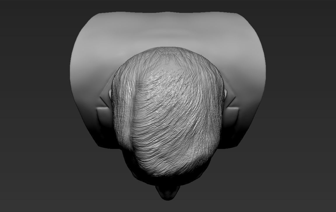 Ronald Reagan bust 3D printing ready stl obj formats 3D print model_13