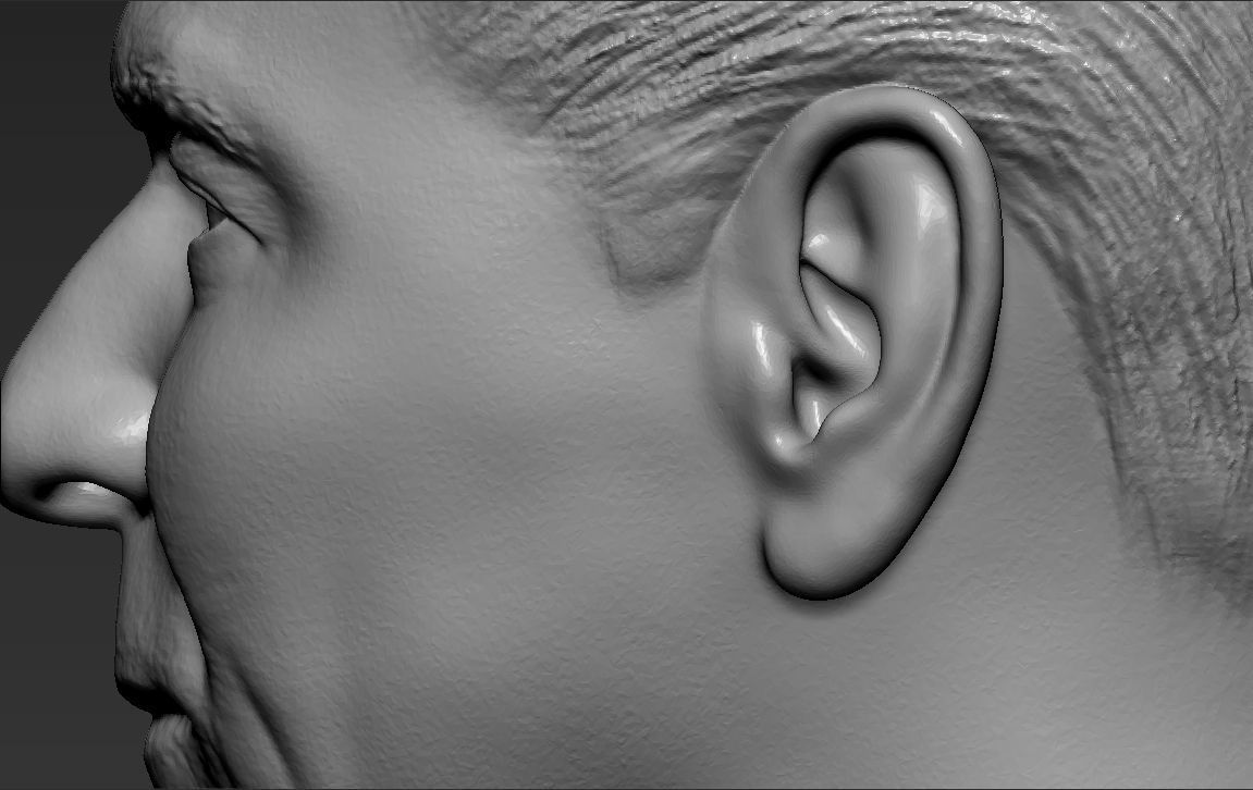 Ronald Reagan bust 3D printing ready stl obj formats 3D print model_23