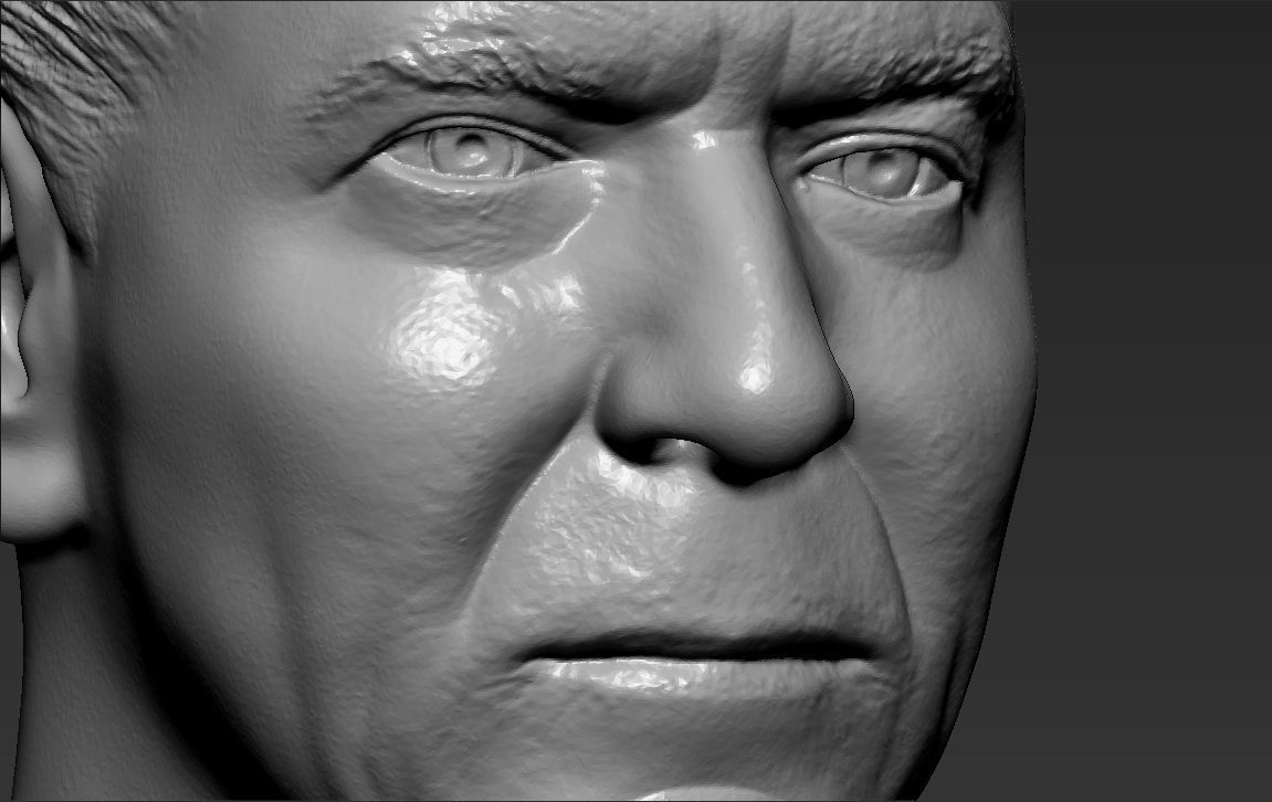 Ronald Reagan bust 3D printing ready stl obj formats 3D print model_18