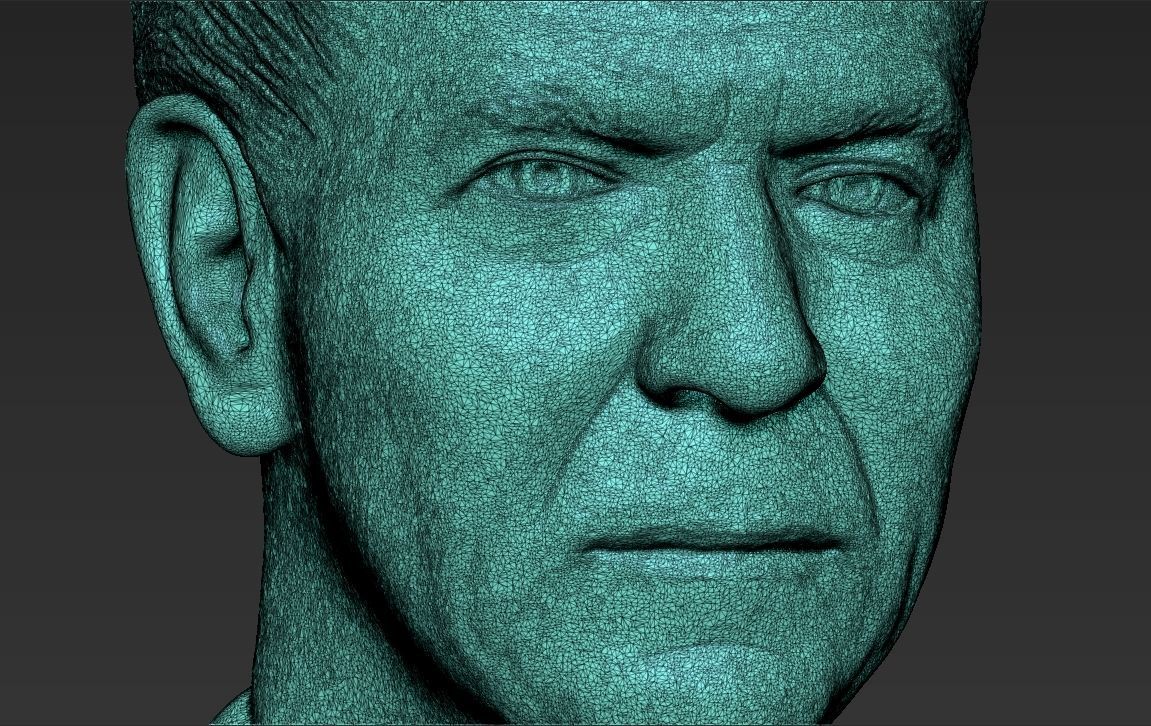 Ronald Reagan bust 3D printing ready stl obj formats 3D print model_28