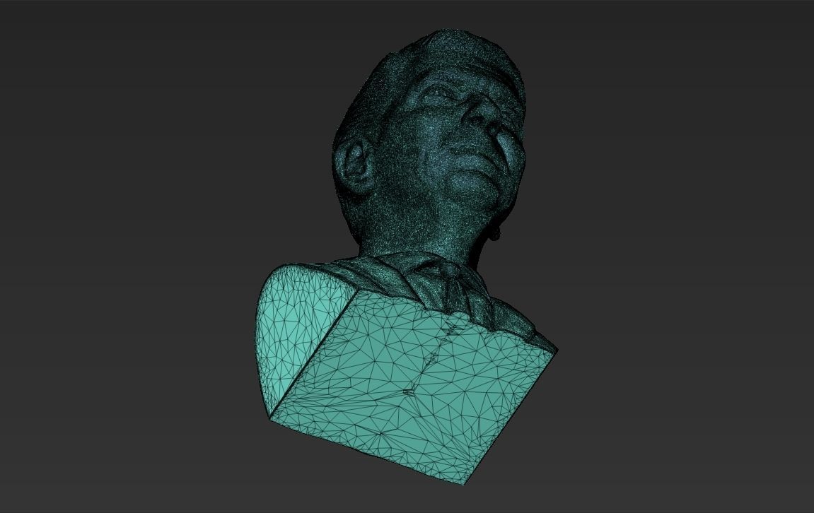 Ronald Reagan bust 3D printing ready stl obj formats 3D print model_29