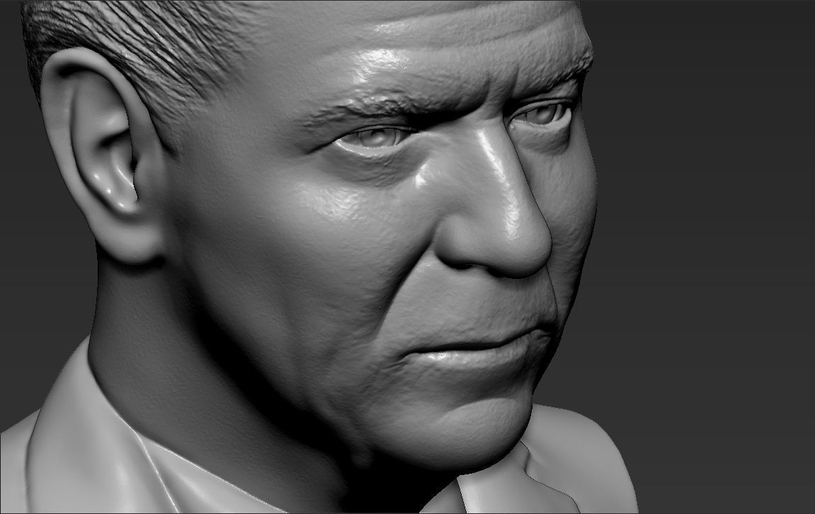 Ronald Reagan bust 3D printing ready stl obj formats 3D print model_21