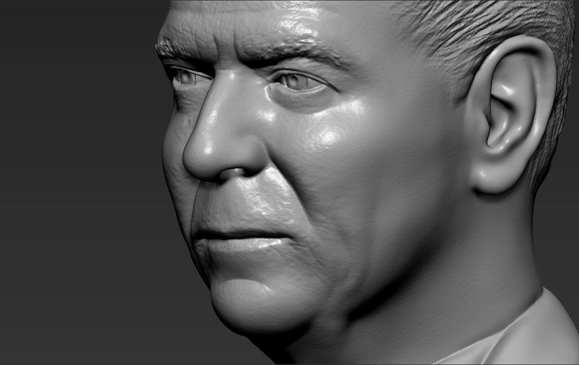 Ronald Reagan bust 3D printing ready stl obj formats 3D print model_22