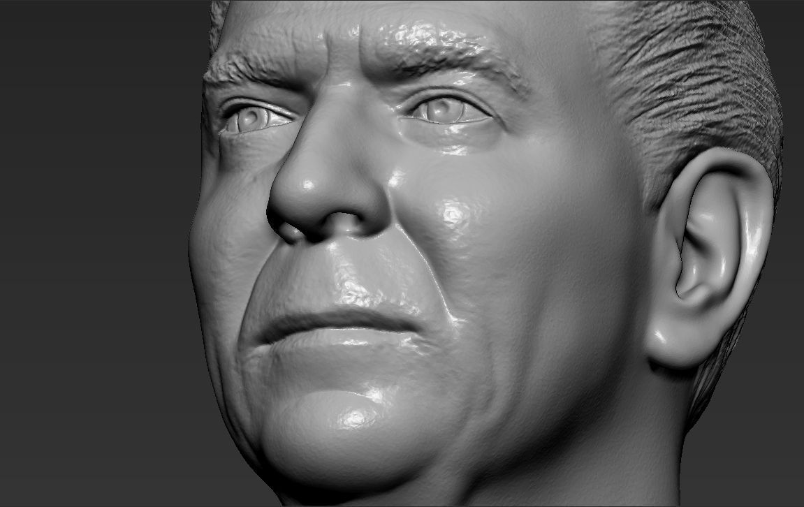 Ronald Reagan bust 3D printing ready stl obj formats 3D print model_19