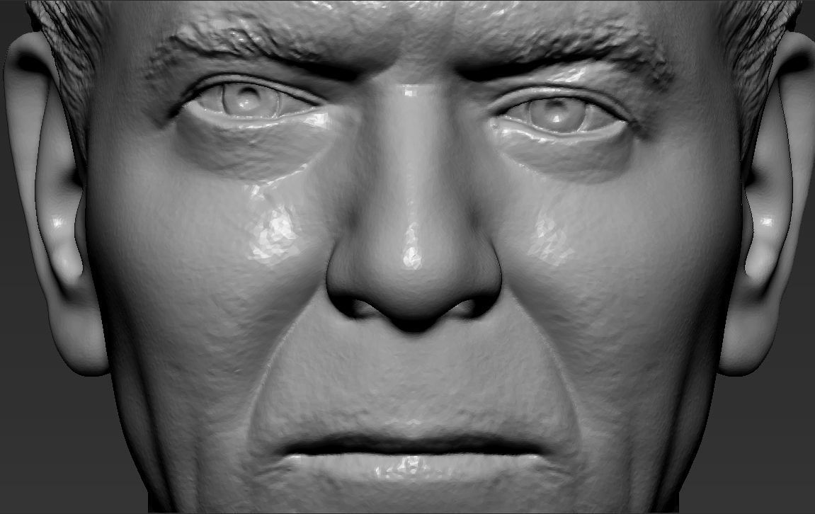 Ronald Reagan bust 3D printing ready stl obj formats 3D print model_17