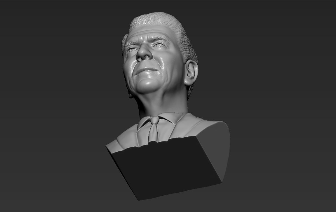 Ronald Reagan bust 3D printing ready stl obj formats 3D print model_15