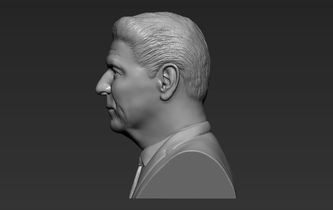 Ronald Reagan bust 3D printing ready stl obj formats 3D print model_3