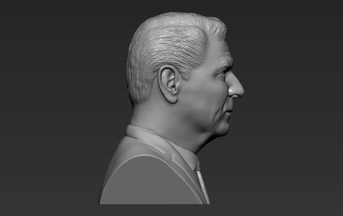 Ronald Reagan bust 3D printing ready stl obj formats 3D print model_7