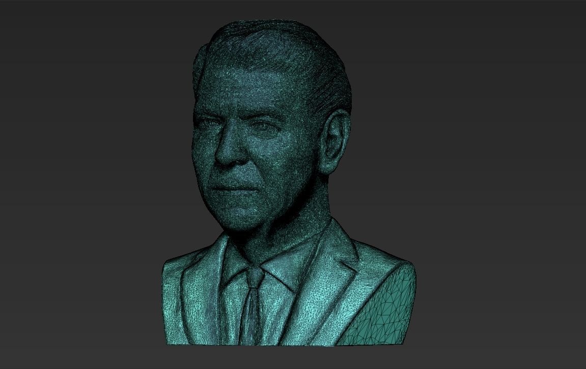 Ronald Reagan bust 3D printing ready stl obj formats 3D print model_26