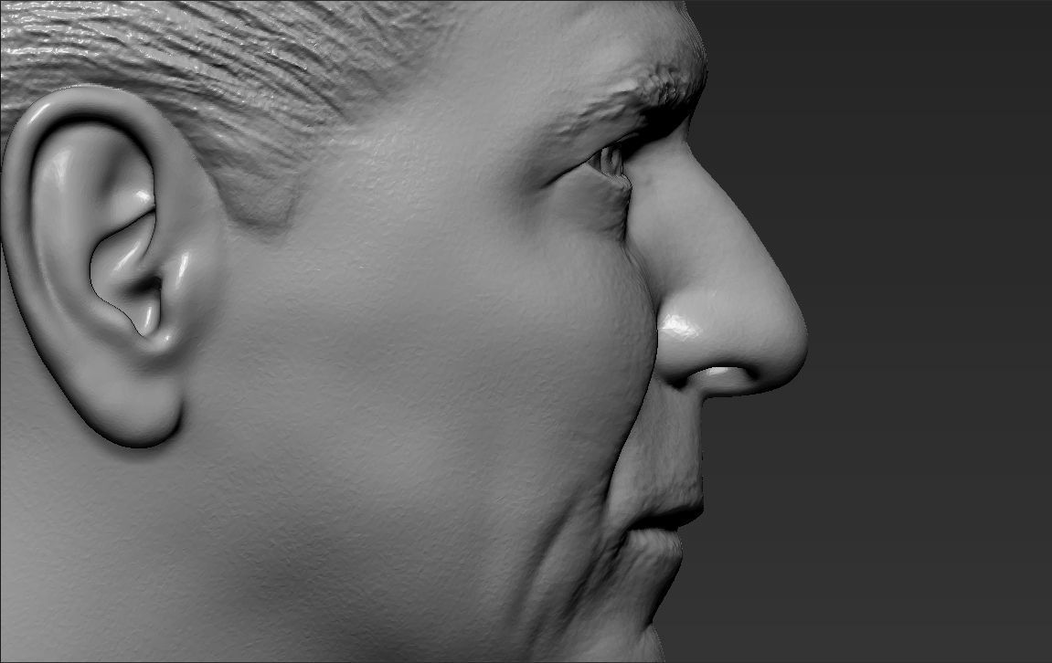 Ronald Reagan bust 3D printing ready stl obj formats 3D print model_20