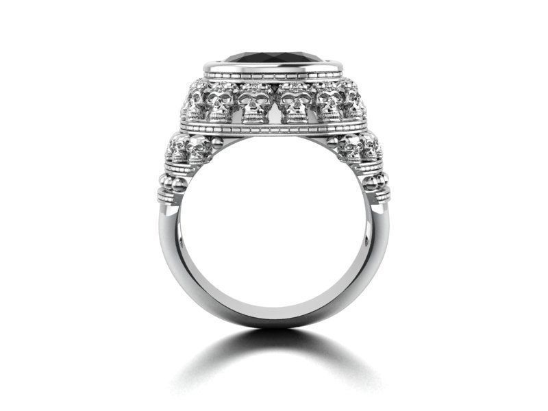 signet ring with sculls 3D print model_9