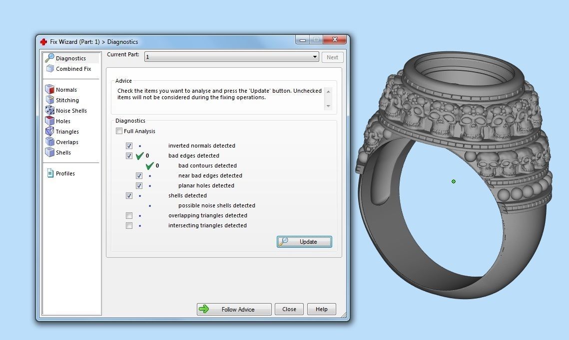 signet ring with sculls 3D print model_8