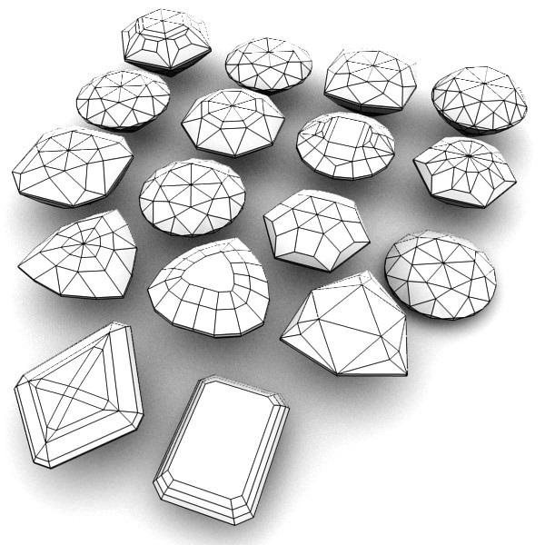 Huge Gem collection 3D model_22