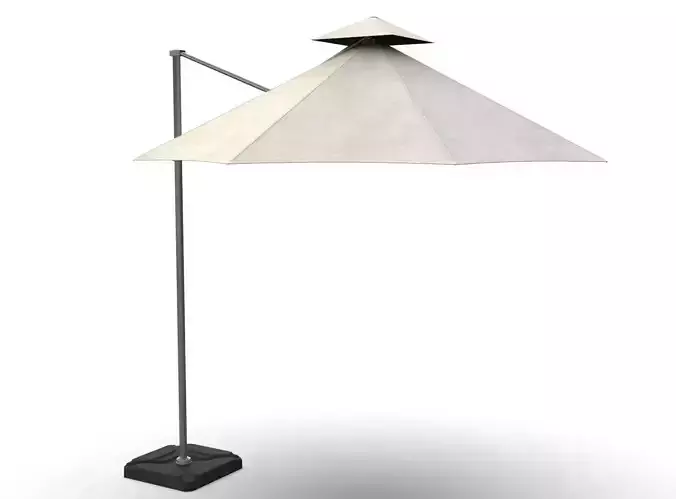 Outdoor Umbrella Realistic Low poly 
