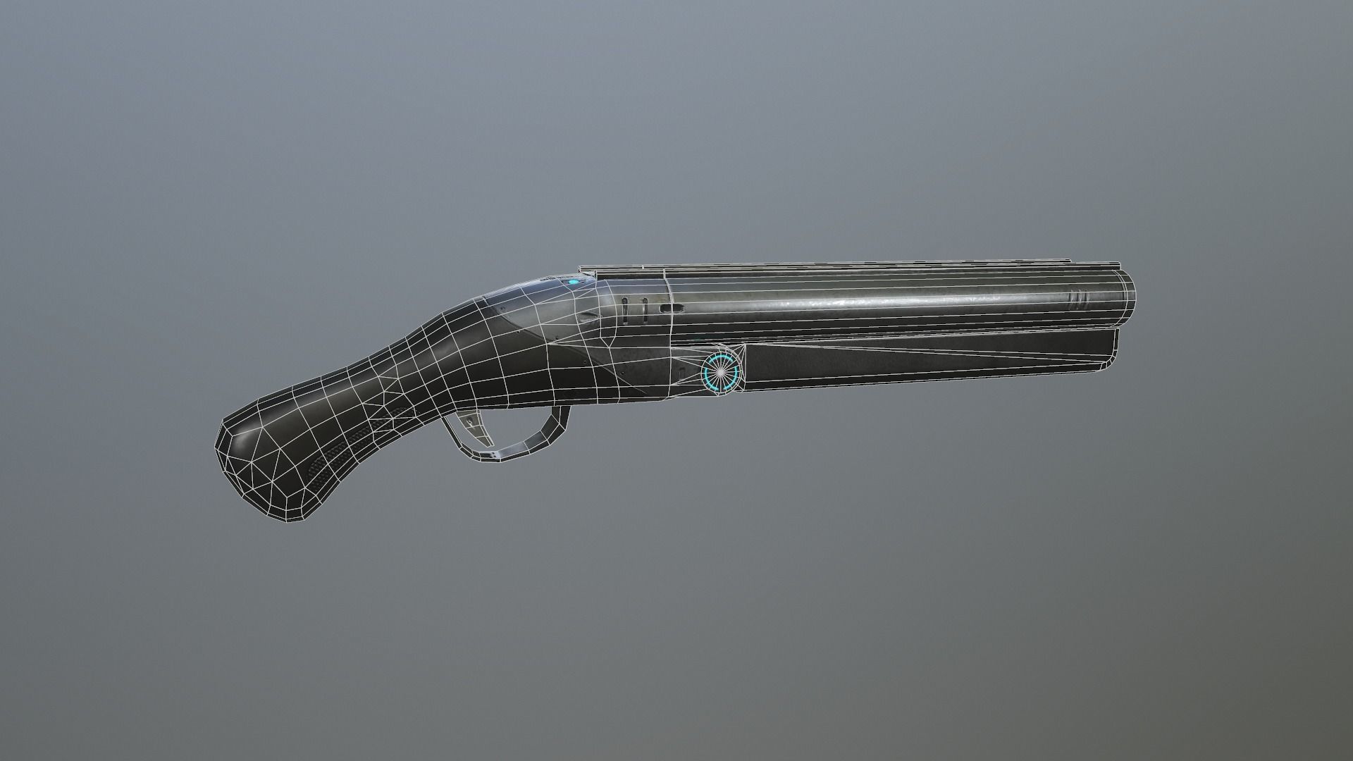 Gun Pack - pistol revolver shotgun Low-poly 3D model_4