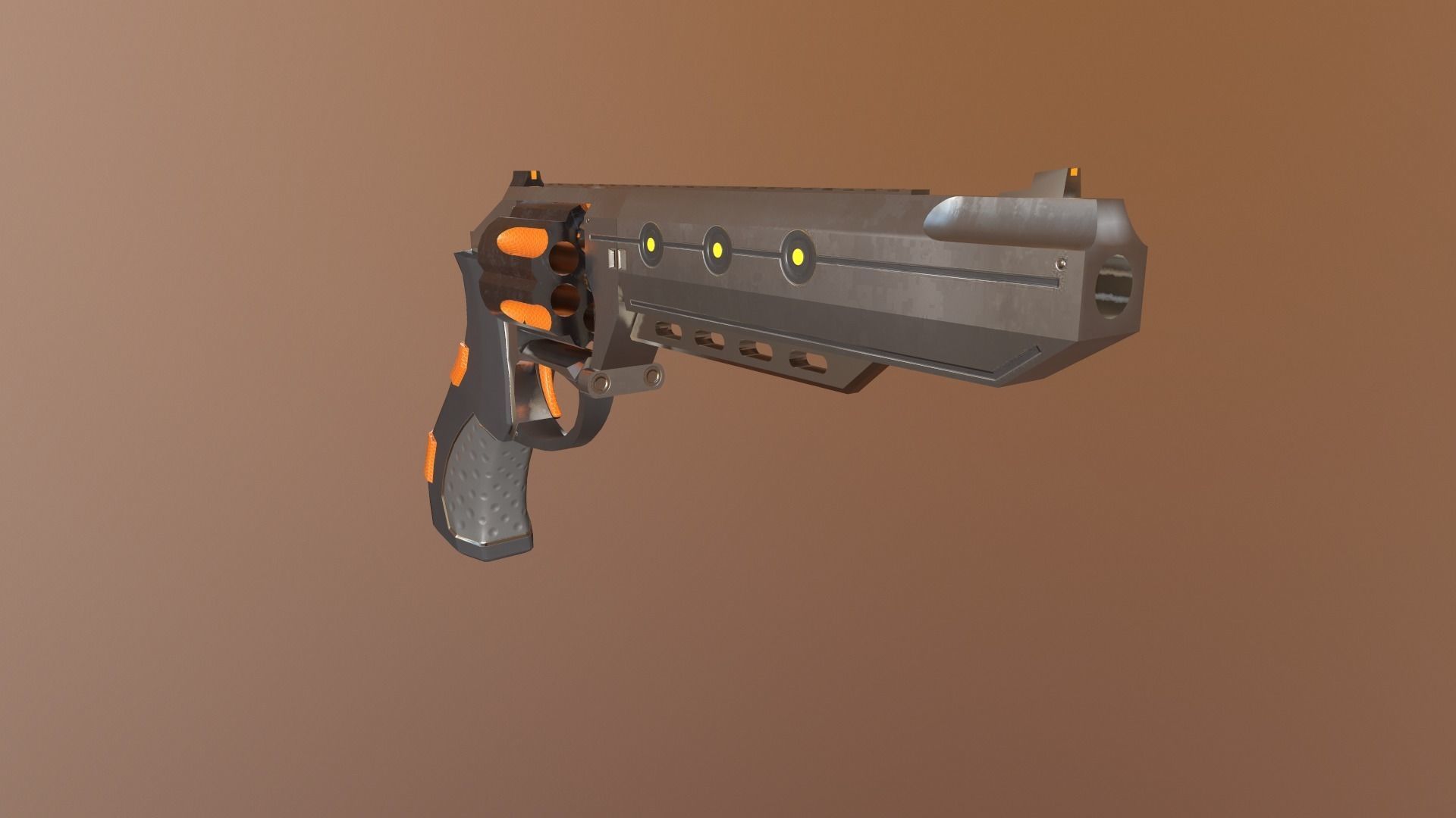 Gun Pack - pistol revolver shotgun Low-poly 3D model_45