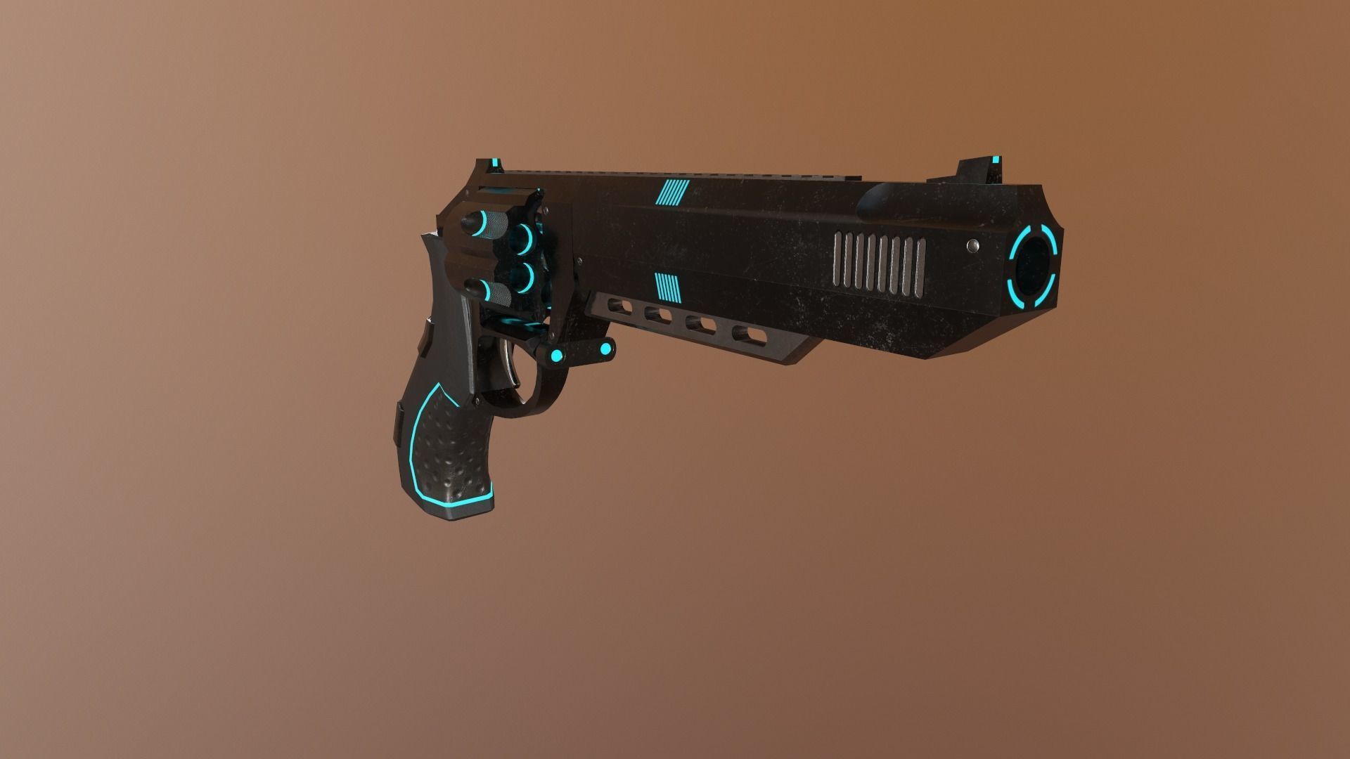 Gun Pack - pistol revolver shotgun Low-poly 3D model_43