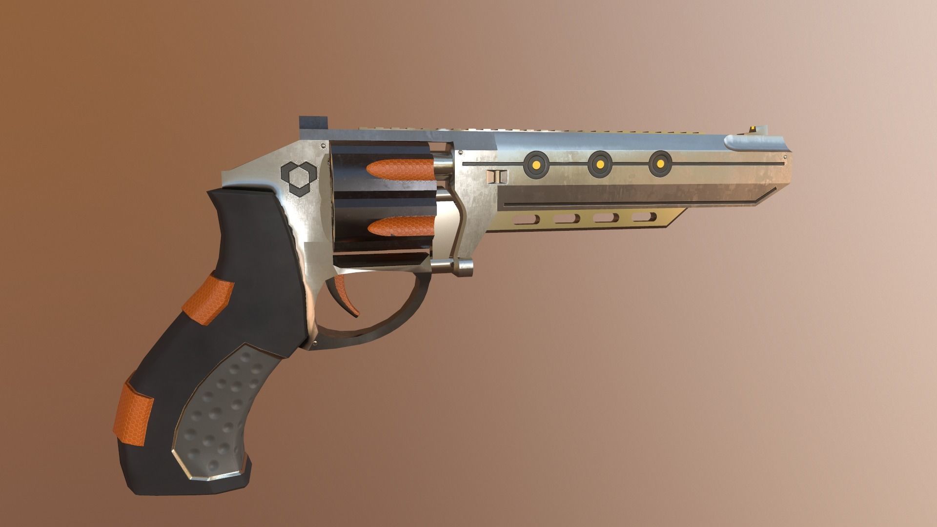 Gun Pack - pistol revolver shotgun Low-poly 3D model_36