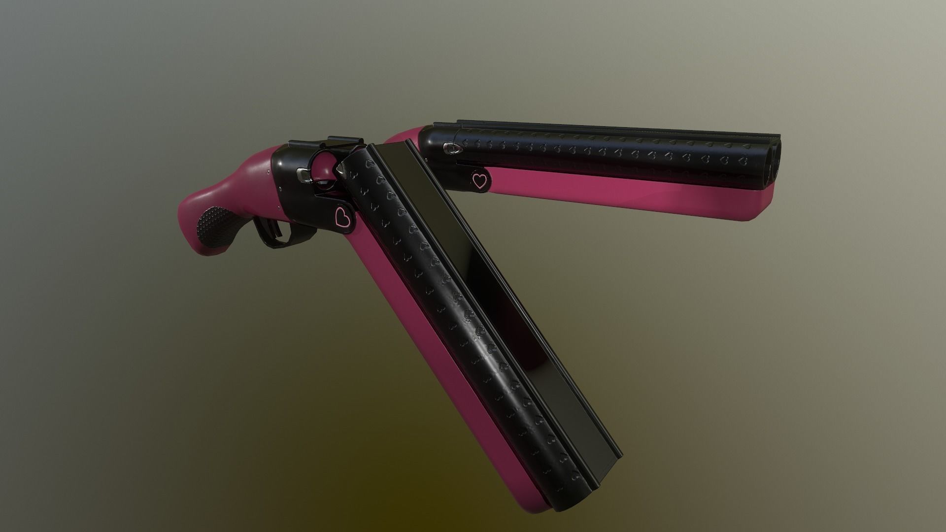 Gun Pack - pistol revolver shotgun Low-poly 3D model_28