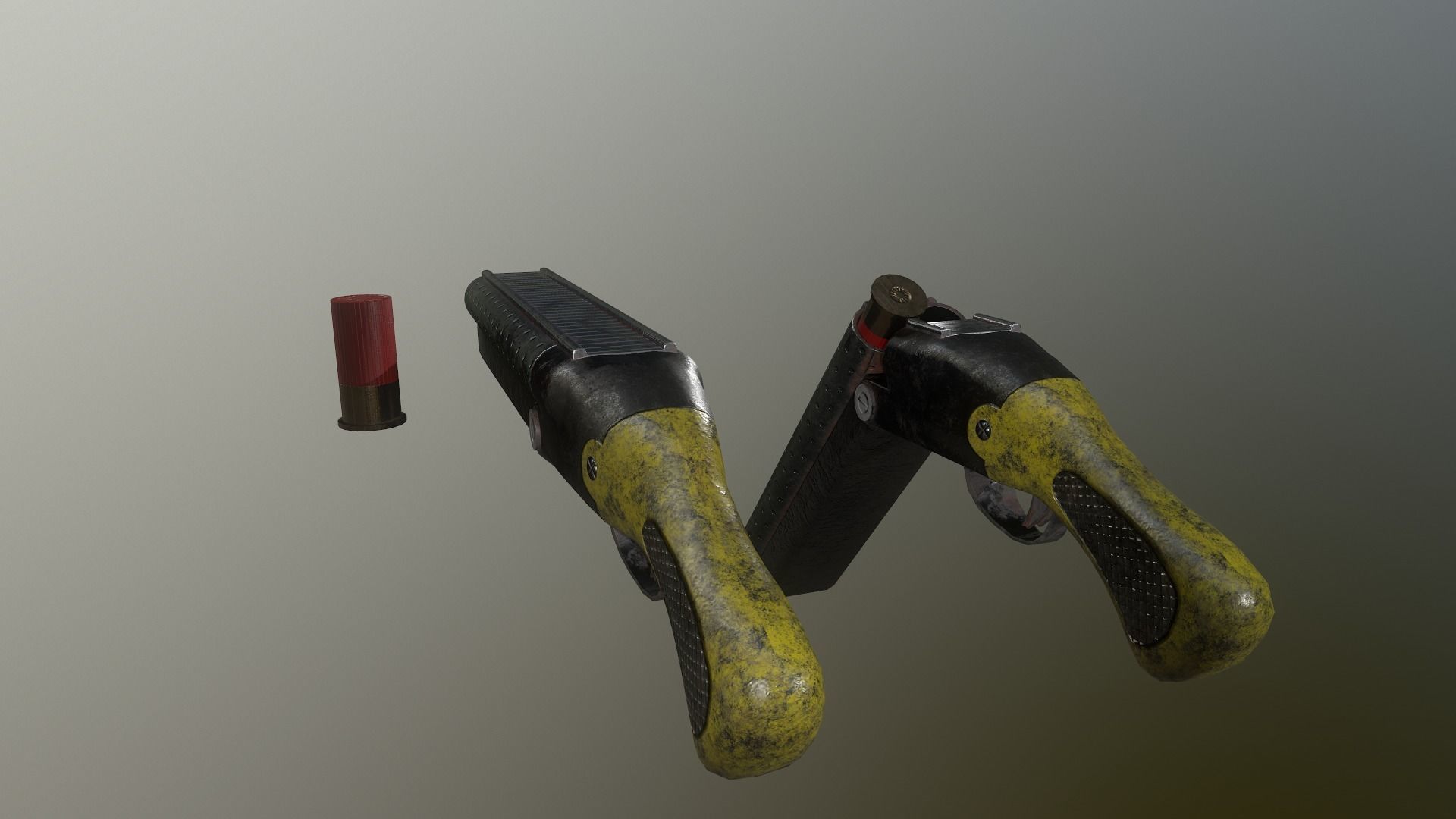 Gun Pack - pistol revolver shotgun Low-poly 3D model_24