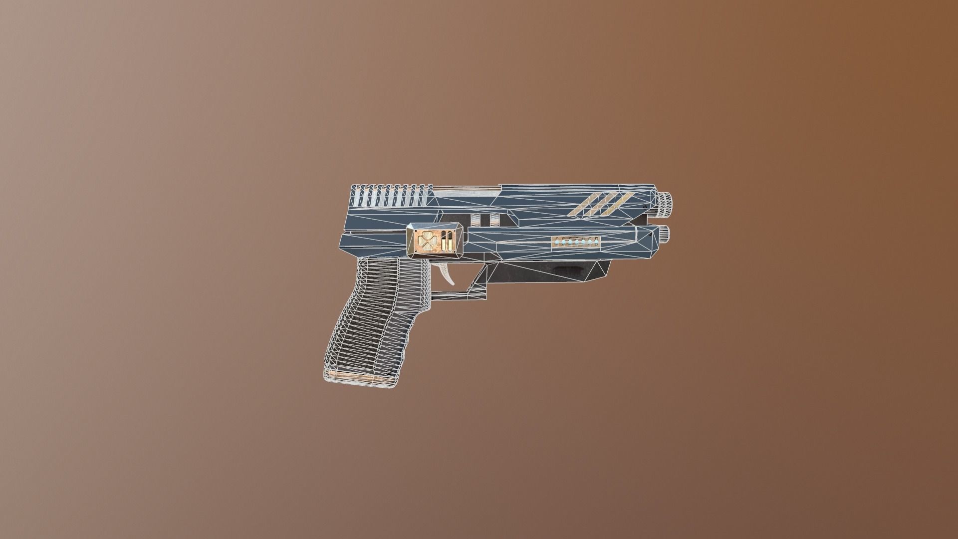 Gun Pack - pistol revolver shotgun Low-poly 3D model_13