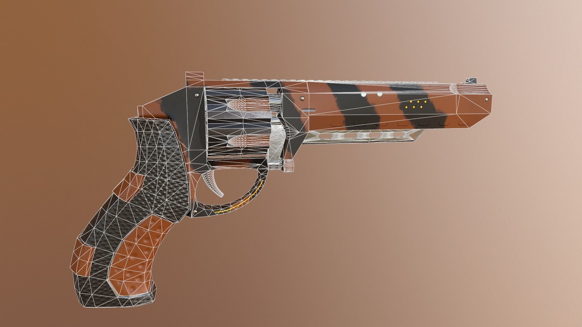 Gun Pack - pistol revolver shotgun Low-poly 3D model_38