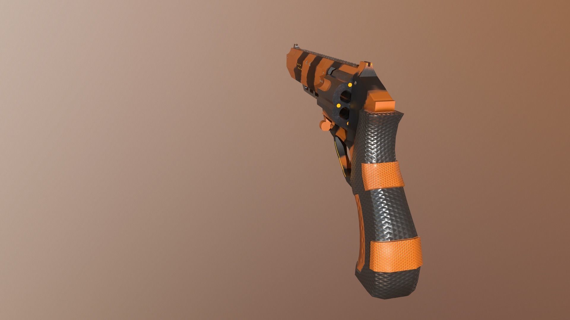 Gun Pack - pistol revolver shotgun Low-poly 3D model_41