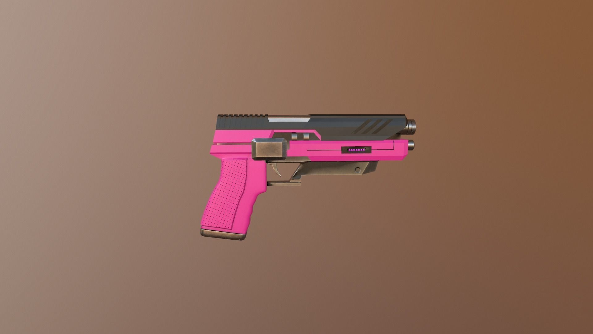 Gun Pack - pistol revolver shotgun Low-poly 3D model_5