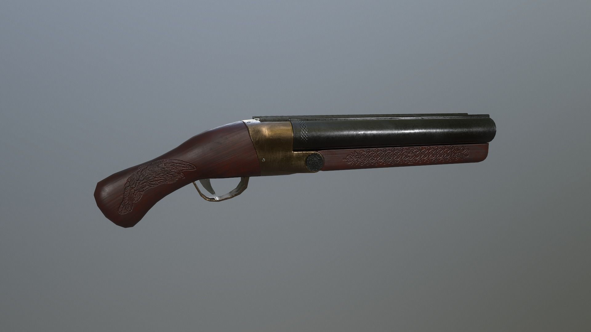 Gun Pack - pistol revolver shotgun Low-poly 3D model_7