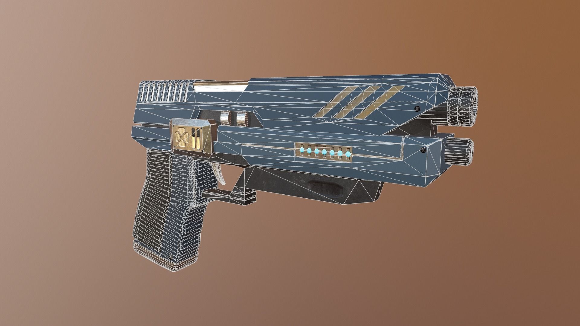 Gun Pack - pistol revolver shotgun Low-poly 3D model_34