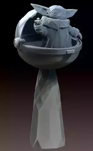 Baby Yoda Christmas Tree topper Free 3D print model