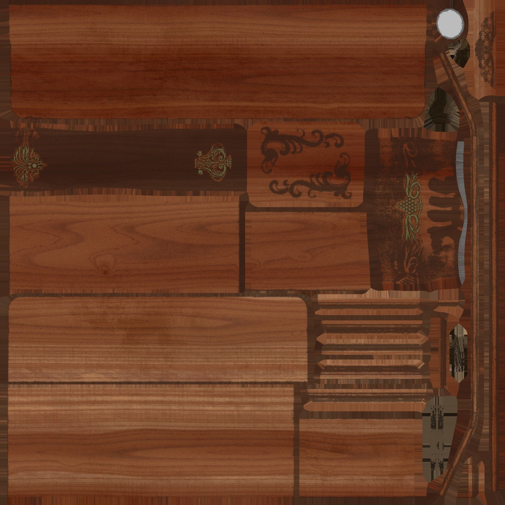 Luxurious Classical Cabinet Low-poly 3D model_7