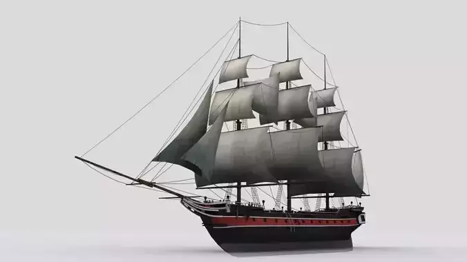 Sailing warship corvette