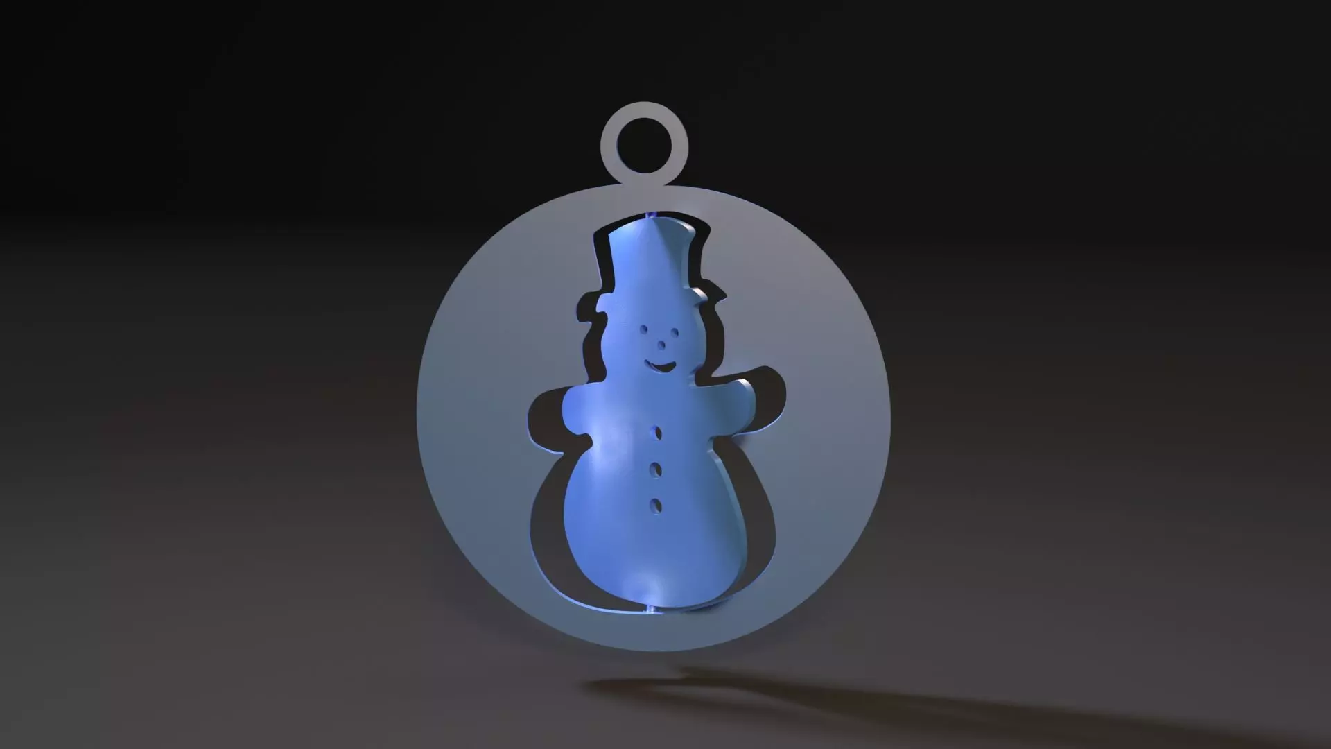 Christmas toy snowman 3D print model_0