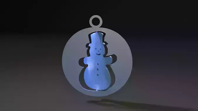 Christmas toy snowman 3D print model