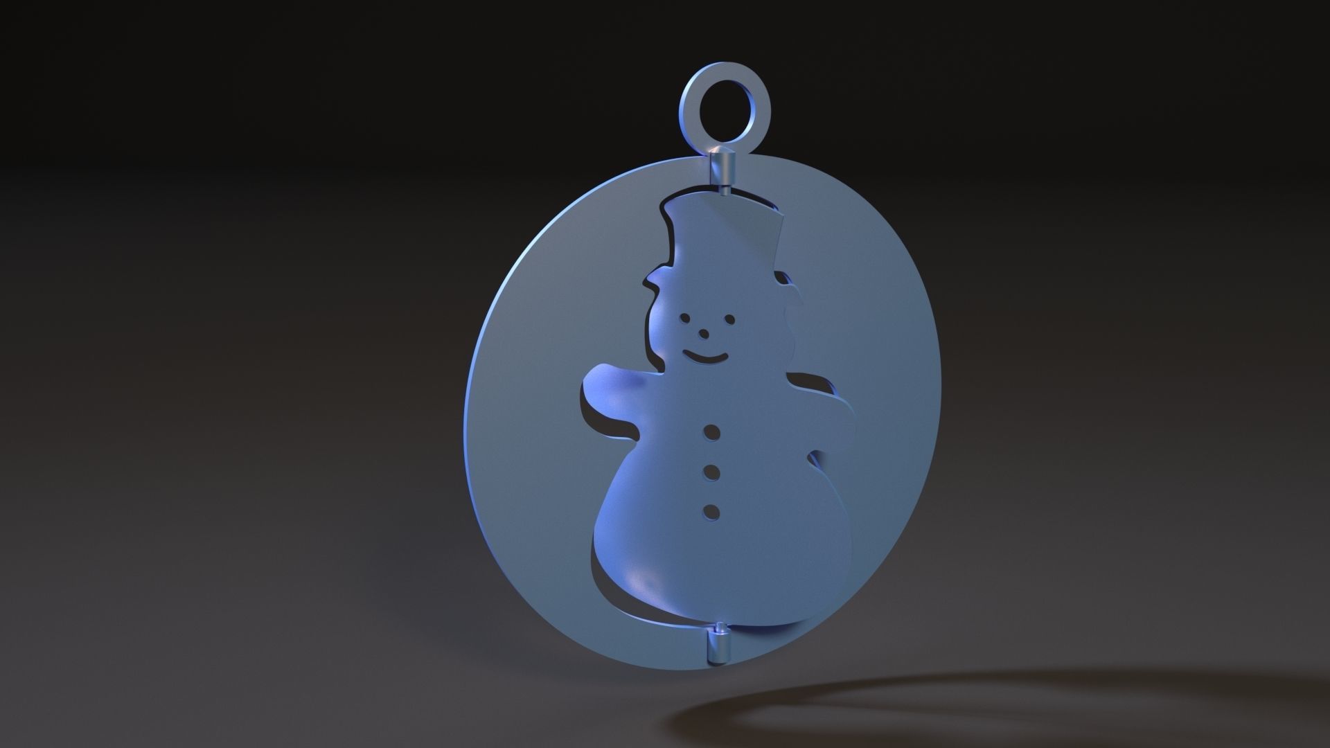 Christmas toy snowman 3D print model_3