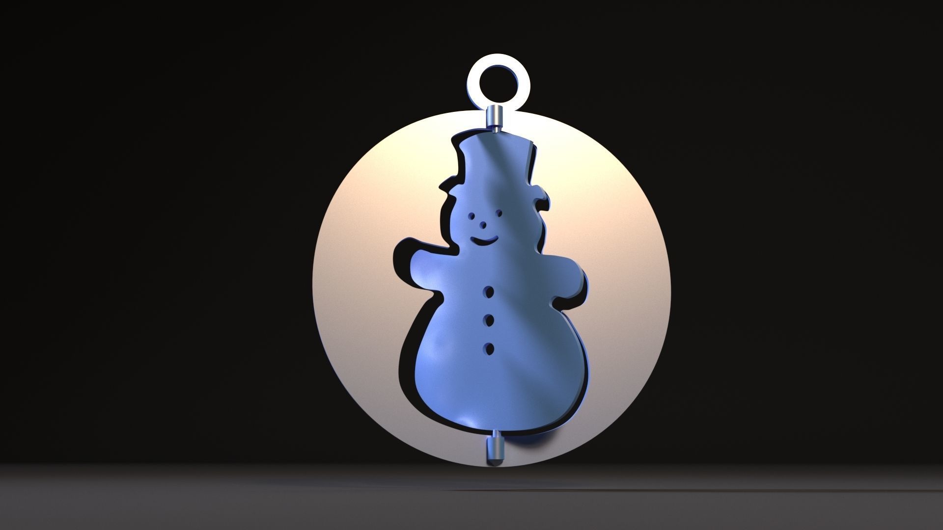 Christmas toy snowman 3D print model_5