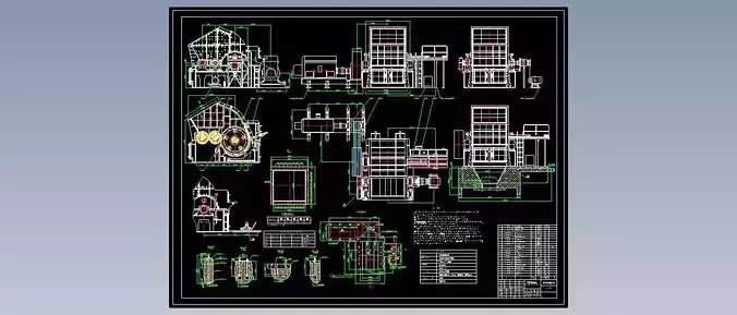 2022 IMPACT CRUSHER COMPLETE SET OF DRAWING 3D model