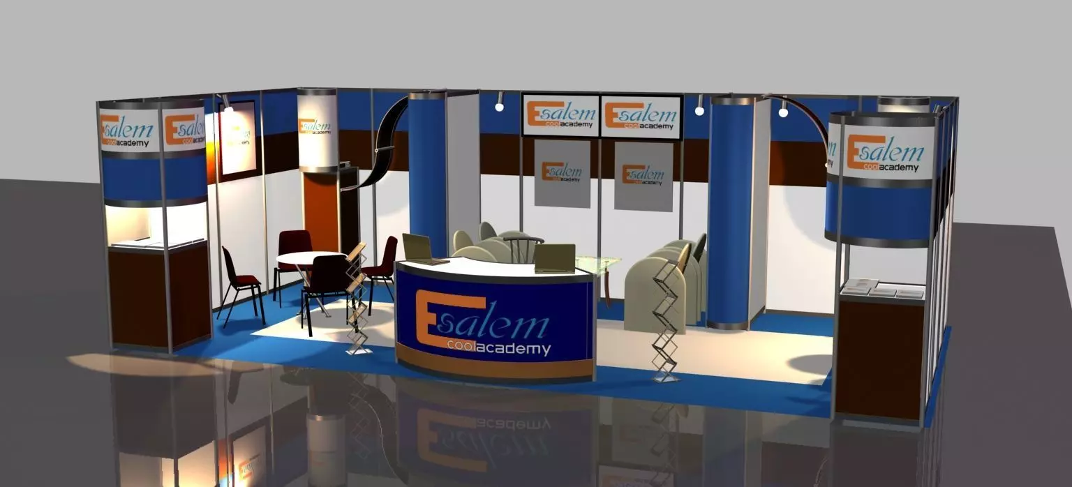 3x5 booth exhibition Stand 3D model