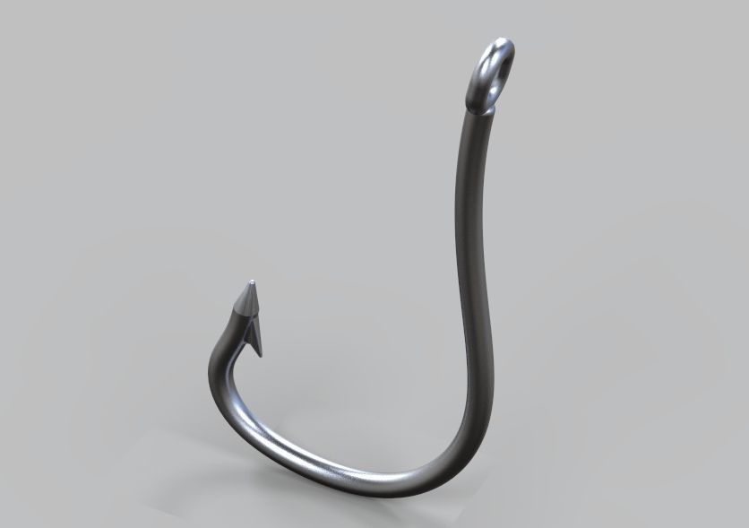 Fishing Hook 3D print model_14