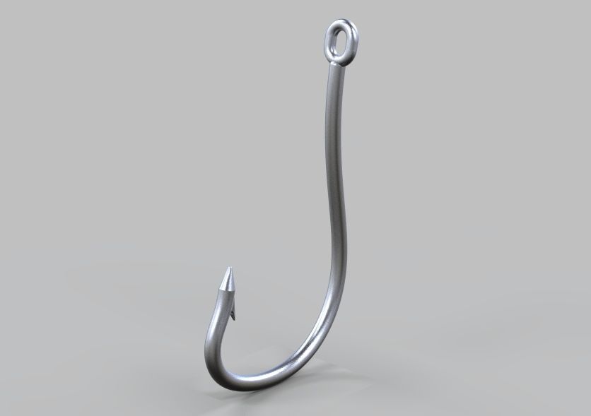 Fishing Hook 3D print model_11